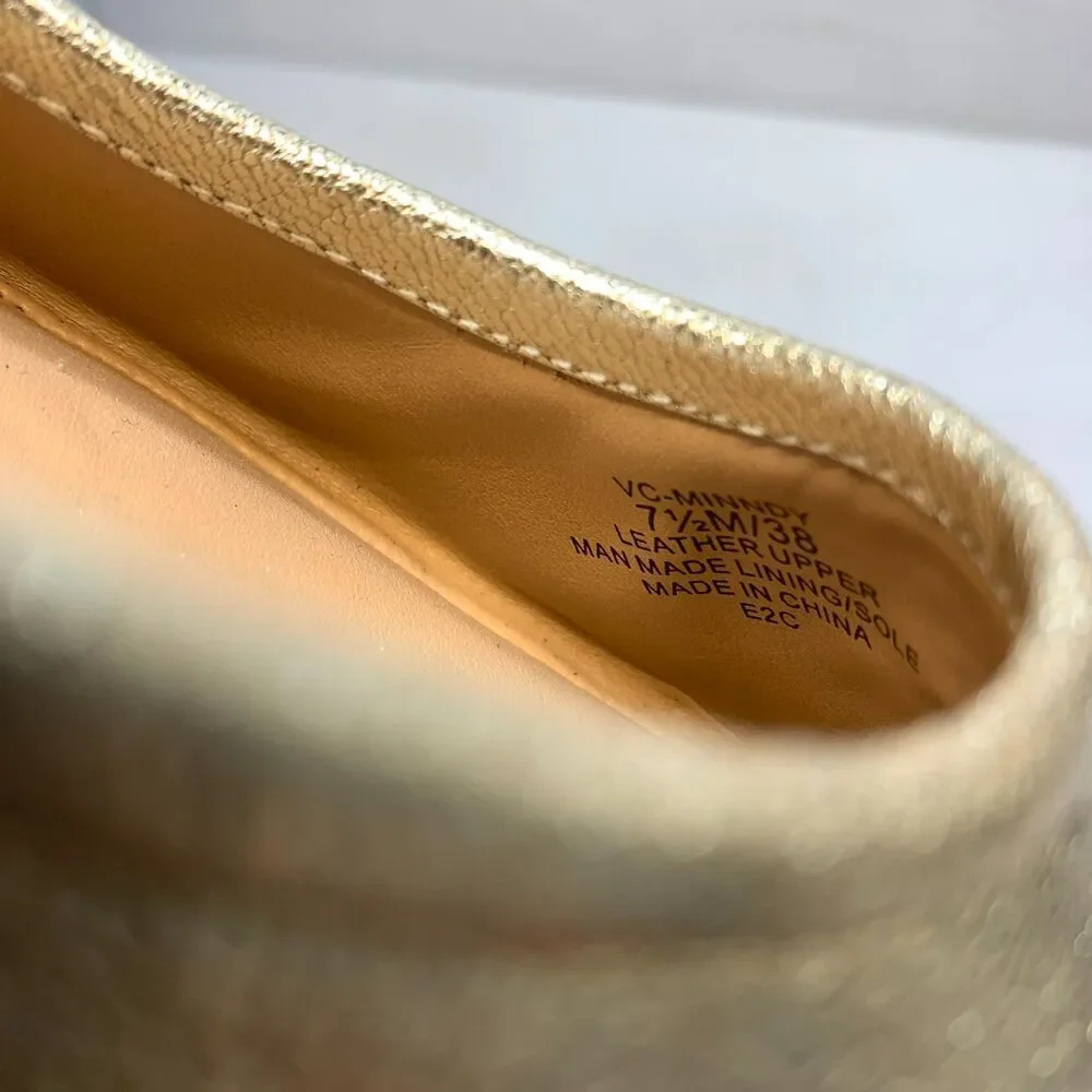 Vince Camuto Metallic Gold Ballet Flats
